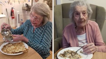 Stalybridge care home Residents enjoy pancakes on Shrove Tuesday